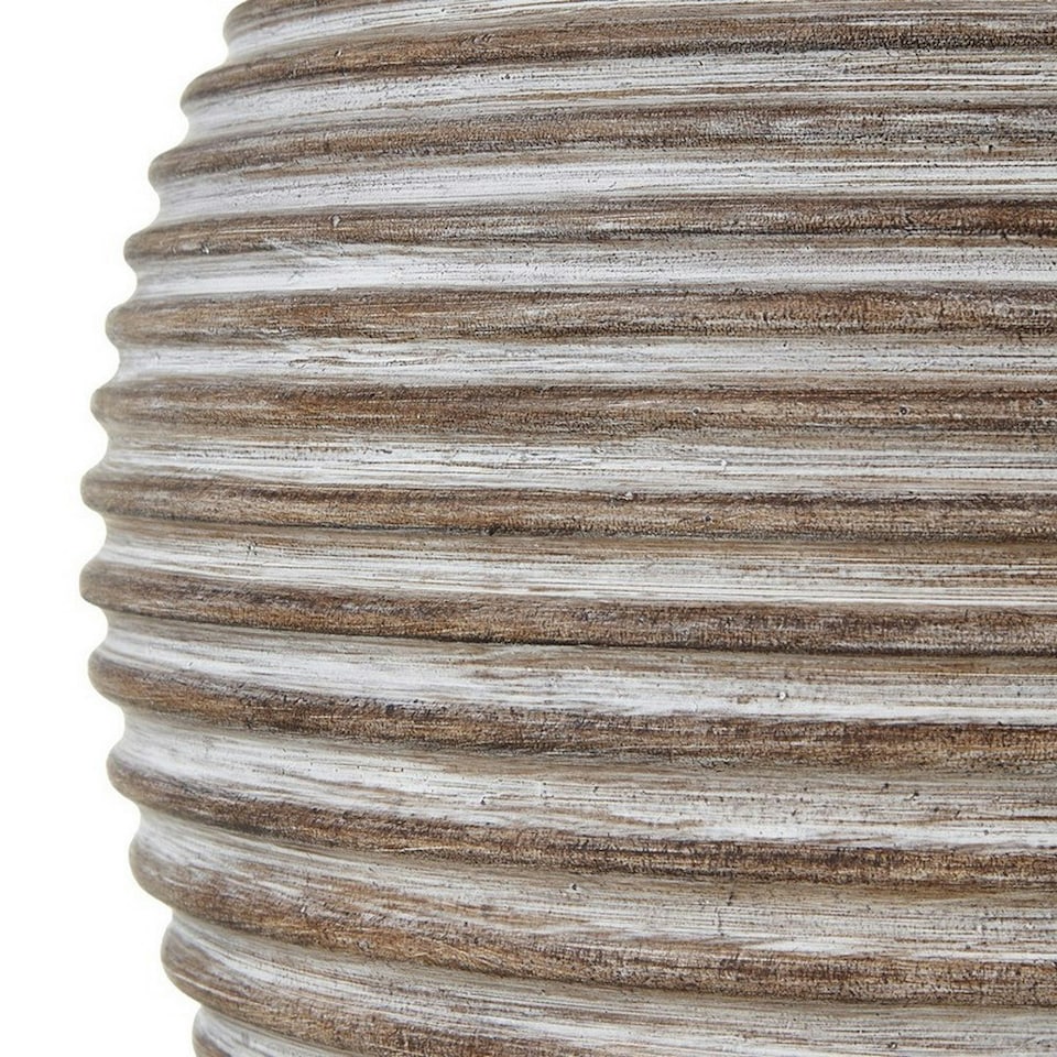 image 1 of Saturn Table Lamp with Linen Shade - Ceramic - L53 x W53 x H71 cm - Brown Brown