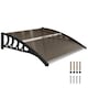 image 1 of Outsunny Door Canopy Outdoor Awning Rain Shelter for Window Porch, Brown | Brown