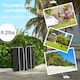 image 5 of Outsunny 2 Pieces Sun Loungers Foldable Reclining Chair with Headrest Black