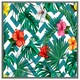 image 4 of Tropical leaves & geometrics (Picutre Frame) White | XS