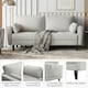 image 4 of Yaheetech Fabric Upholstered Sofa 2 Seater Couch with Tufted Single Seat Cushion Grey | Griege