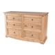 image 5 of Premium Corona 3+3 Drawer Wide Chest of Drawers - Classic Mexican Pine Bedroom Storage Cabinet | Brown | Brown | 1