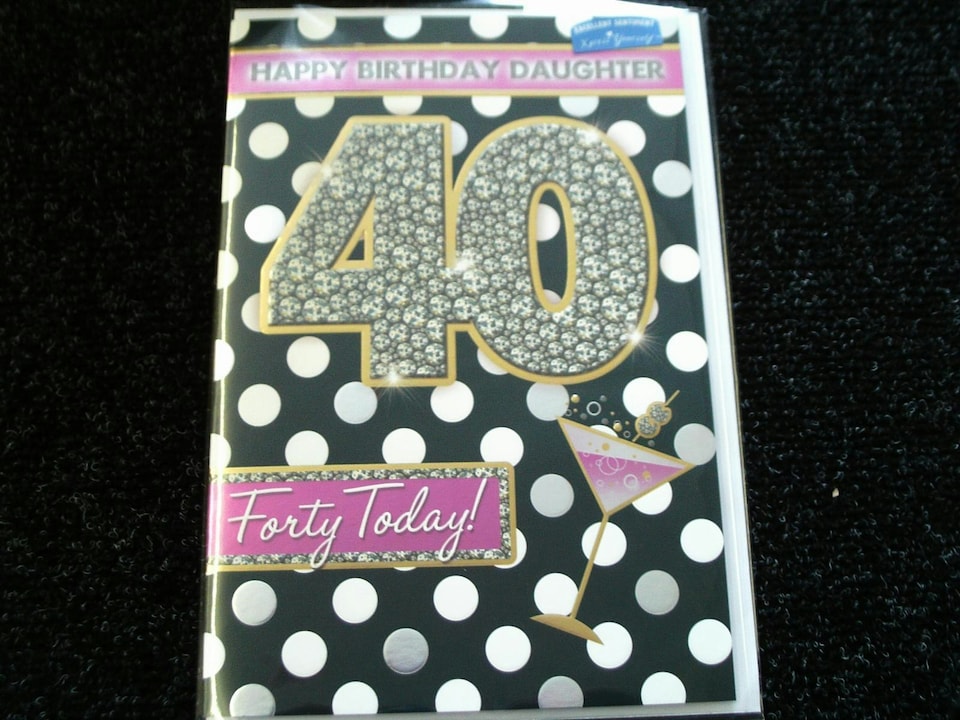 image 1 of Xpress Yourself Daughter 40 Today! Medium Sized Style Birthday Card