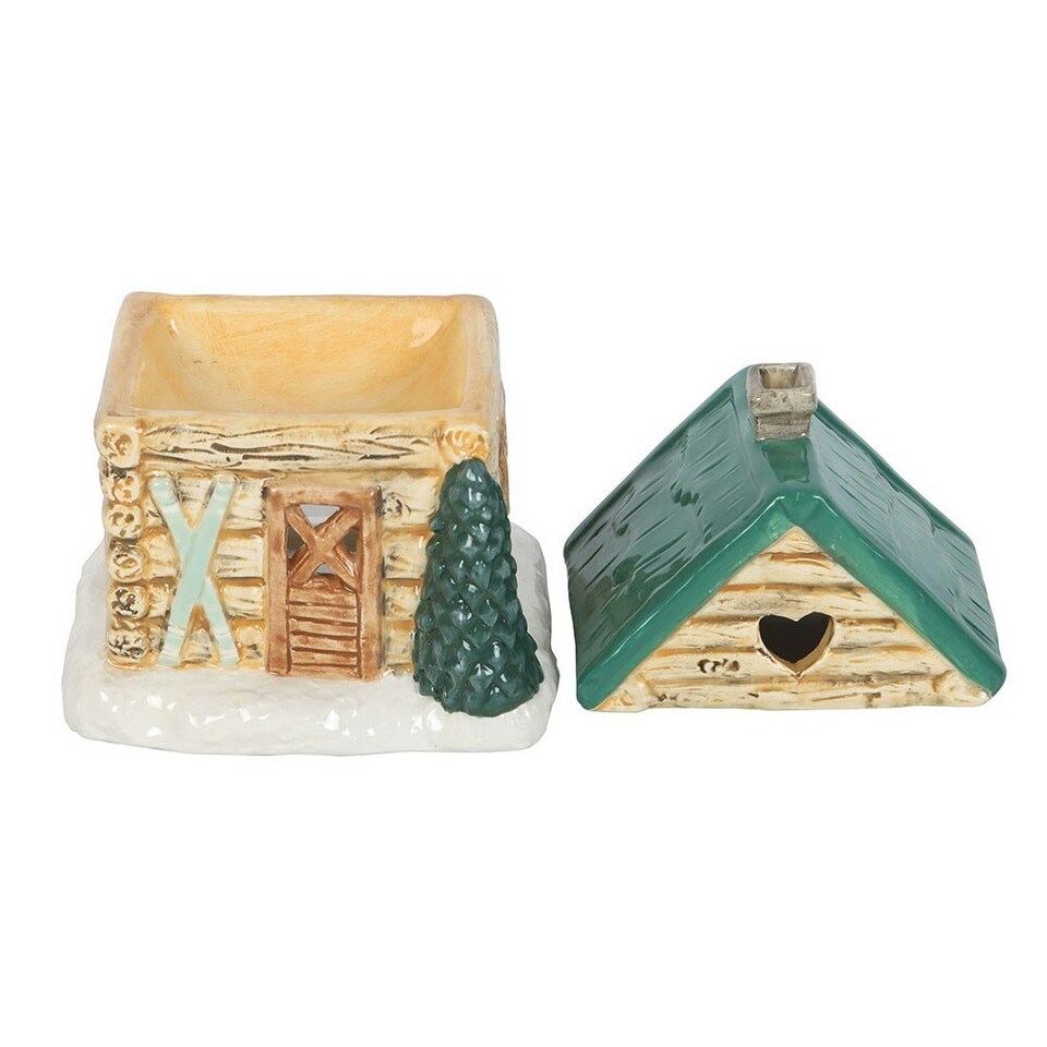 image 1 of Christmas Cabin Ski Chalet Oil Burner