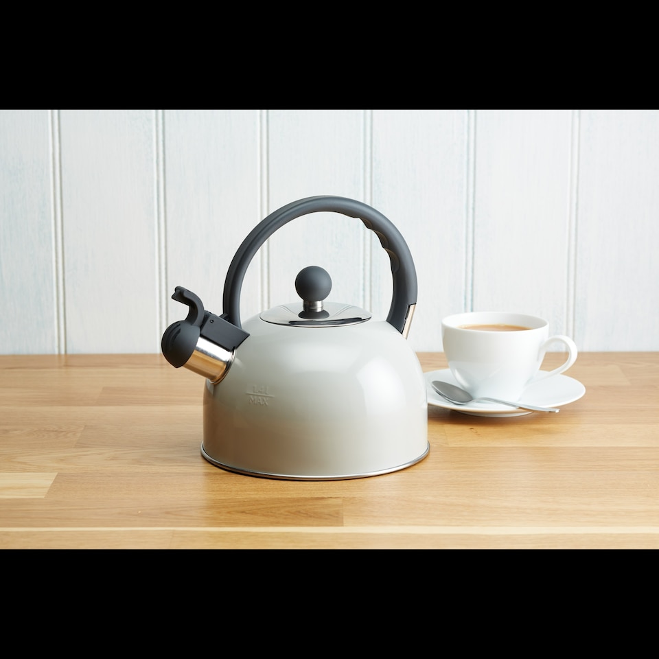 image 1 of KitchenCraft Kettle Grey Metal 1.3L