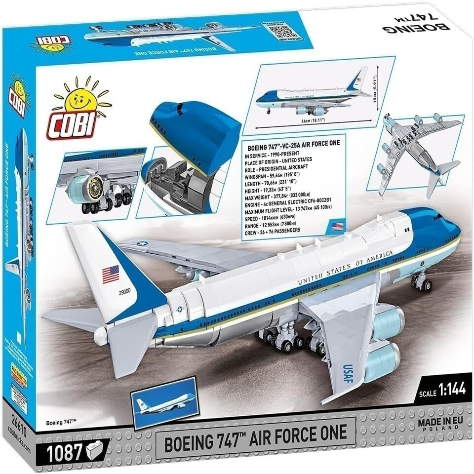 image 1 of Cobi 26610 - Boeing 747 Airforce One 1087 pcs
