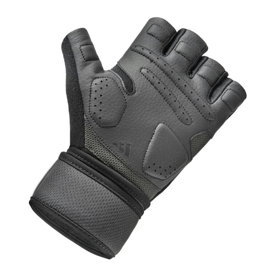 image 1 of Adidas Wrist Wrap Training Gloves Black | XL