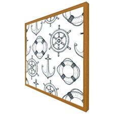 Anchor & wheel (Picture Frame) Brown | Oak | XL