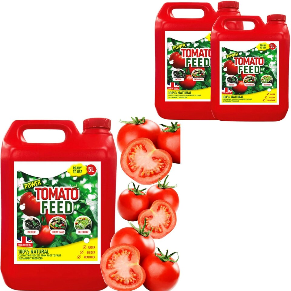 image 1 of 4 X 5L Tomato Feed Healthy Plant Feed Nutrient Packed For Peppers, Cucumbers, Tomatoes & Aubergines