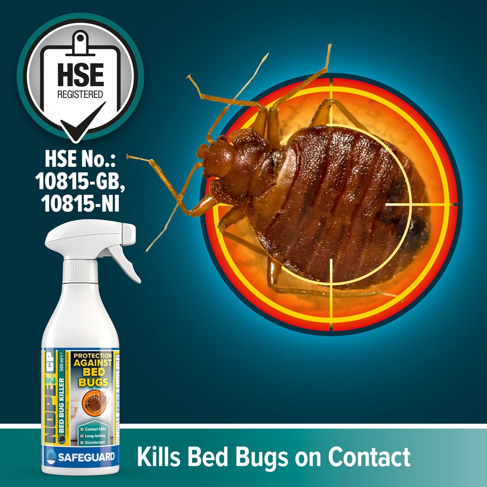 image 1 of NOPE CP Bed Bug Killer Spray Treatment - 500ml - Odourless & Non-Staining for Mattress, Bed Frames, Carpets, Furniture
