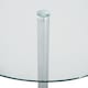 image 8 of HOMCOM Round Bar Table, Modern Dining Table with Tempered Glass Top and Steel Frame for 2, Easy Assembly for Breakfast Bar, Dining Room, 70 x 70 x 74.5cm, Clear