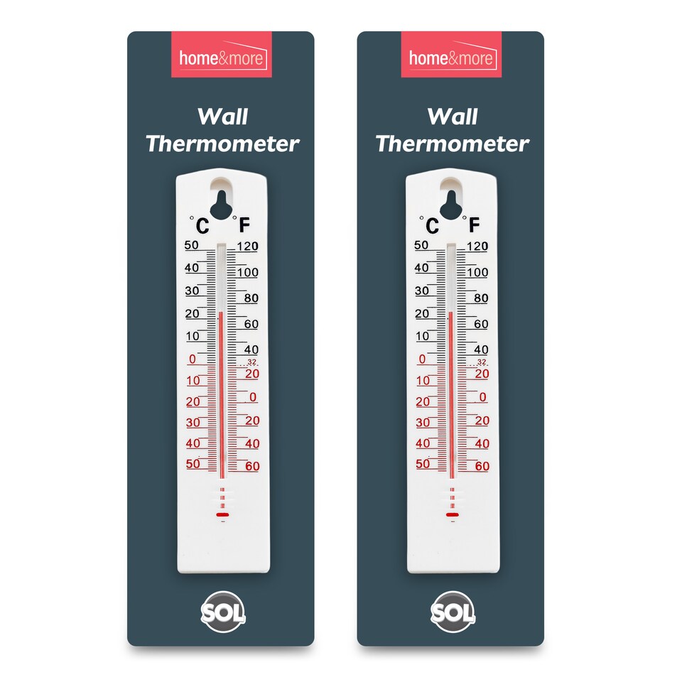 image 1 of 2pk Wall Thermometers – Indoor & Outdoor Temperature Monitors, Easy-Mount Design with Accurate Readings for Home & Greenhouse