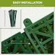 image 4 of Outsunny 12PCS 50cm x 50cm Artificial Boxwood Panel Milan Grass with Flowers