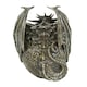 image 2 of Spiral Direct Draco Dragon Skull Ornament - Grey/Brass - One Size