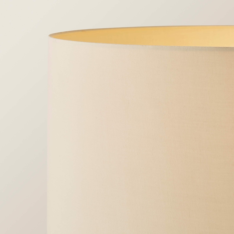 image 1 of ValueLights Morrigan Natural Shade Wood Tripod Floor Lamp | Cream