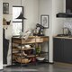image 2 of SoBuy Industrial Kitchen Sideboard with 2 Drawers & 3 Shelves, Brown, 47.2x17.7x35.8 inches, 55.6 kg - FSB85-PF
