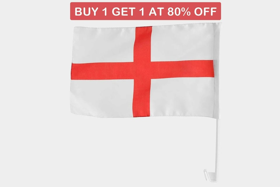 image 1 of England St George Car Flag 30x46CM | Multi