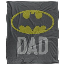 Batman Dad Logo Blanket | Multi | Multicoloured | One Size | 1