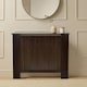 image 1 of OHS Ribbed Medium Radiator Cover Slatted Engineered Wood | Brown | Dark Brown Wood