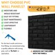 image 10 of NOVECRAFTO Brick Effect 3D Wall Panels – 6 Sheets Covering 1.5m² | 16.15ft² Interior Cladding Set | Urban Brick Design – Each Panel 50x50cm Classic Brick Black
