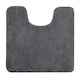 image 6 of Deep Pile Microfibre Pedestal Toilet Mat Non-Slip - Charcoal Grey