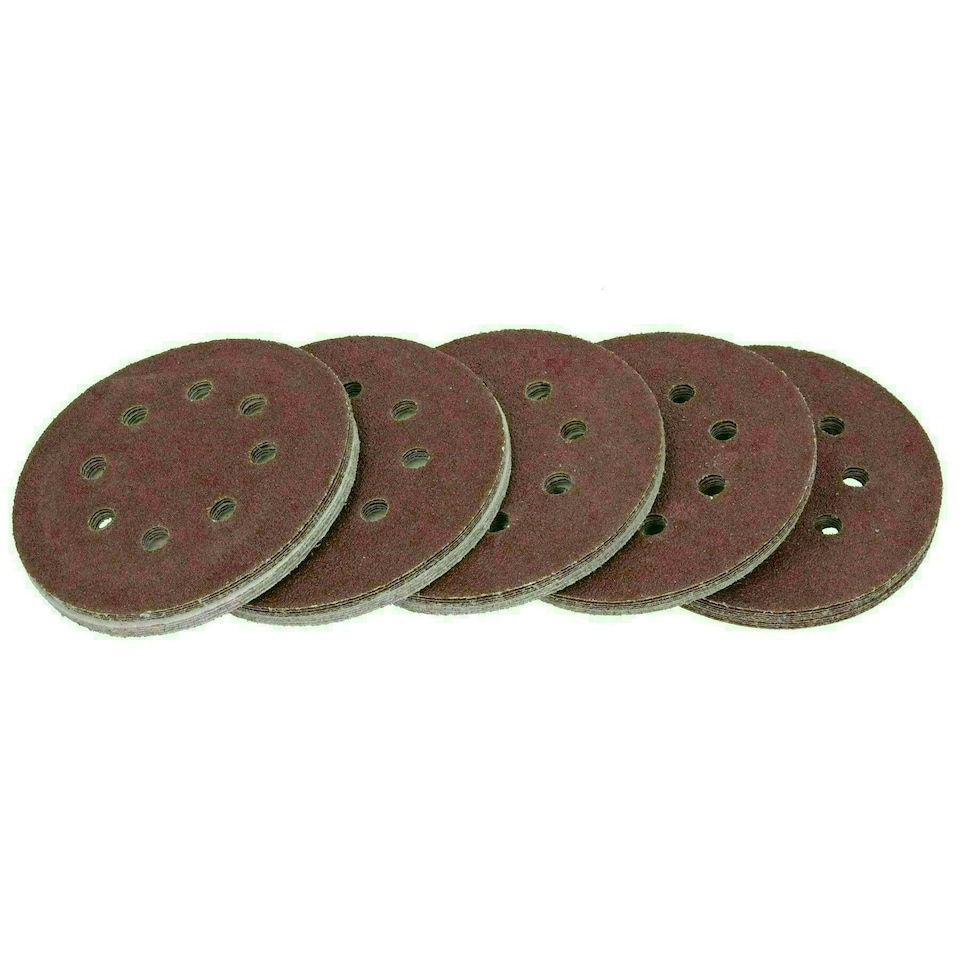 image 1 of 125mm Mixed Grit Hook And Loop Sanding Abrasive Discs Mixed Grit 150 Pack
