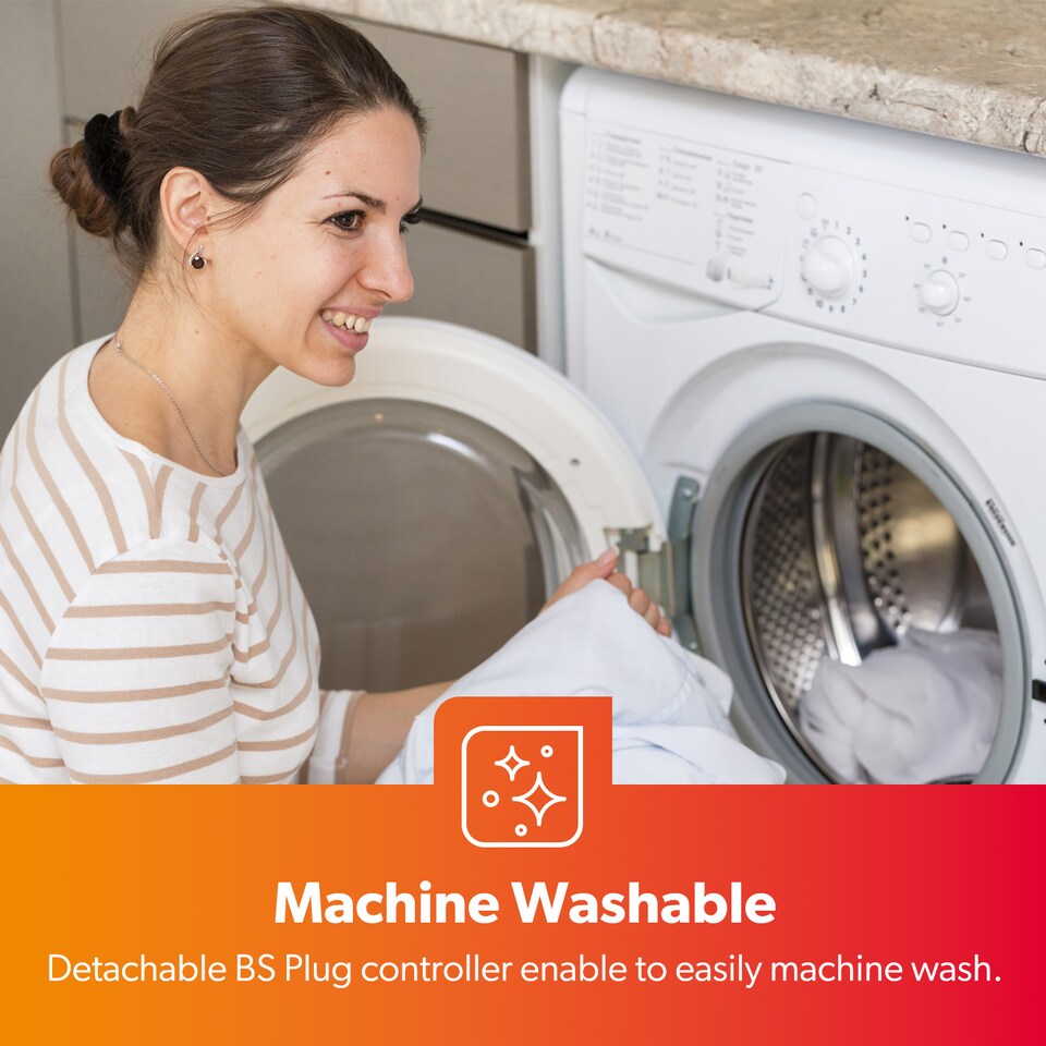 image 1 of GEEPAS Electric Heated Under Blanket 120x135 cm, White