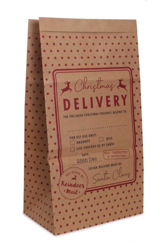 image 1 of Kraft Paper Christmas Delivery Super Jumbo Sack
