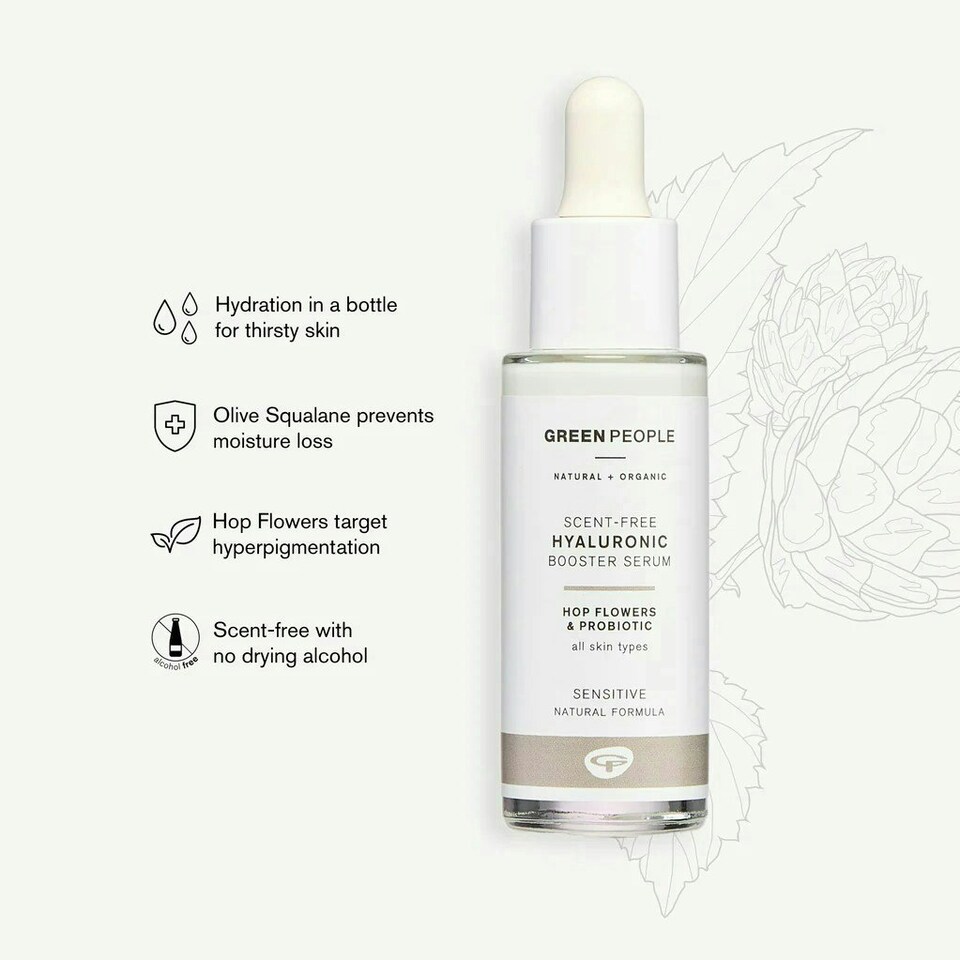 image 1 of Green People Nordic Roots Hyaluronic Booster Serum - Natural Hyaluronic Acid for Dry Skin - Alcohol Free - Vegan, 28ml