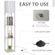 image 4 of HOMCOM Floor Lamp Reading Lamp with 3-Tier Storage Shelf for Home Office White