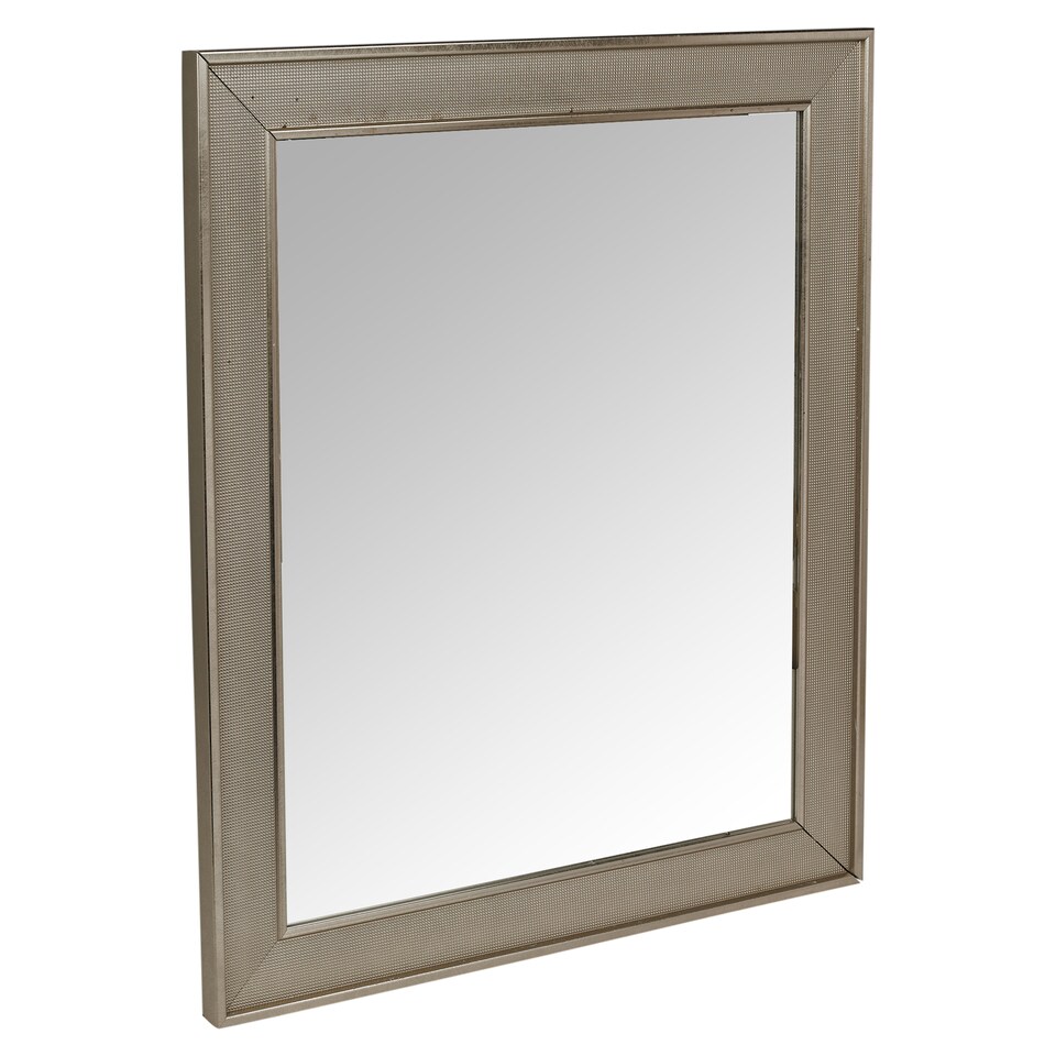 image 1 of URBNLIVING Wall Mounted Wooden Framed Mirror | Silver | 1
