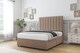 image 3 of Sloomy Kansas Mink Plush Divan Bed Base 2 Drawers Same Side With 54 Inch Floor Standing Headboard | Brown | Mink | Double | 1
