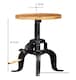 image 3 of Cosmo Industrial Small Crank Table - Solid Mango Wood - L30 x W30 x H50 cm (Extendable upto 70 cm)