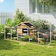 image 7 of PawHut Rabbit Hutch, Guinea Pig Hutch Outdoor with Steel Run, Tray, Ramp