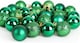 image 1 of 30mm/12Pcs Christmas Baubles Shatterproof Emerald Green,Tree Decorations