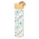 image 1 of Something Different Ditsy Floral Glass Water Bottle - White/Pink/Green - One Size White | One Size