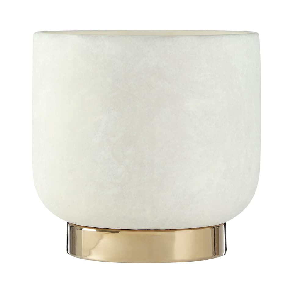 image 1 of Callie Large Ceramic Planter. White | White