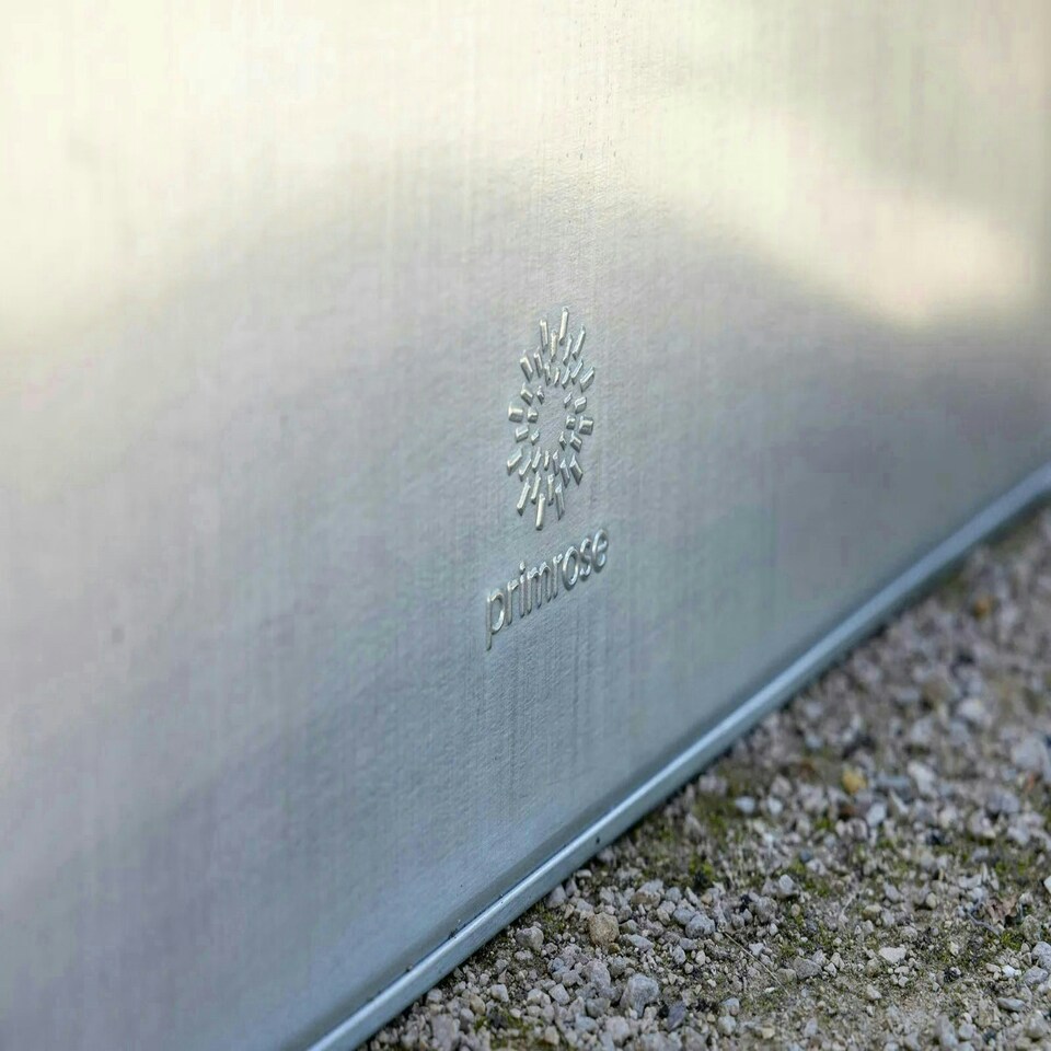 image 1 of Primrose Zinc Galvanised Rectangular Silver Rectangular Planter 100cm x 40cm