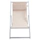 image 8 of Outsunny 2Pcs Texteline Chaise Lounge Recliner Chair Adjust Lounger Patio Beige