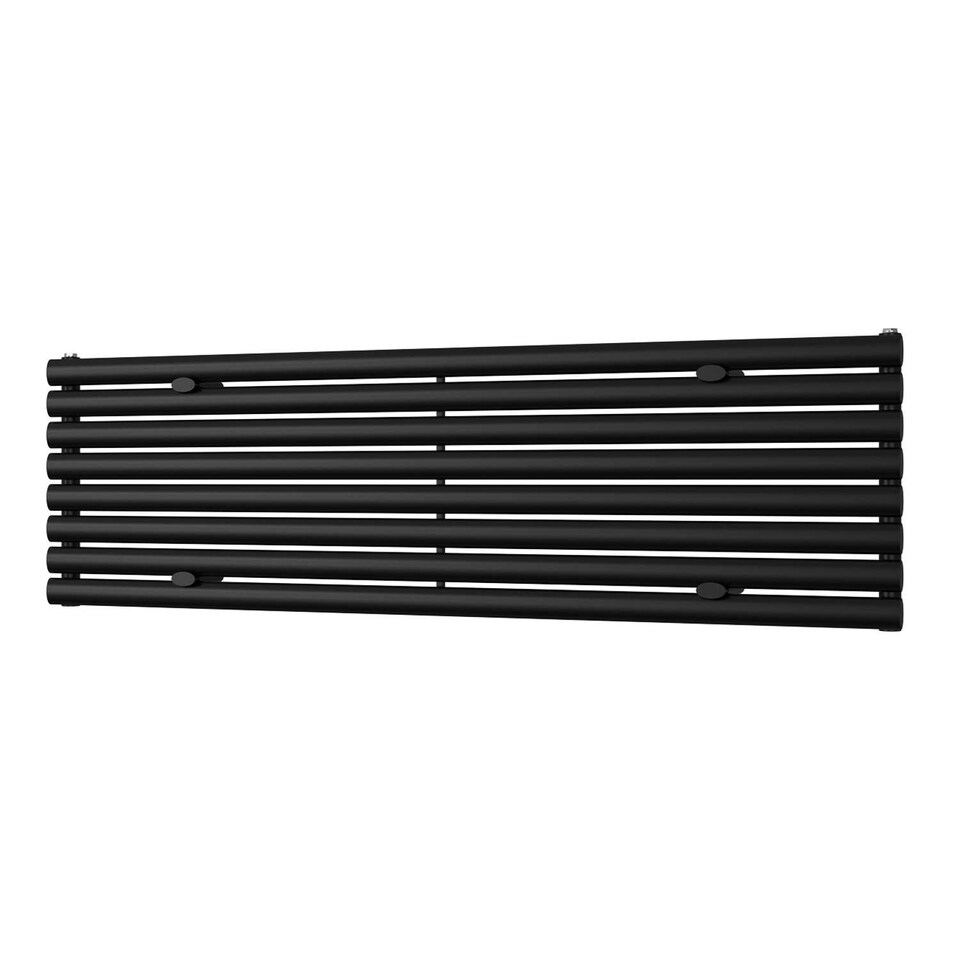 image 1 of Omeara Axis - Black Horizontal Radiator H464mm x W1600mm Single Panel