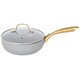 image 4 of Grey Gold Induction 10 Pc Cookware Set Non Stick Frying Pan Saucepan Cooking Pot