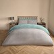 image 4 of OHS Reversible Teddy Duvet Cover with Pillowcase | Blue | Duck Egg | Double