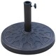 image 1 of Outsunny 13kg Garden Parasol Base Round Resin Umbrella Stand Holder Bronze Tone | Bronze | Bronze
