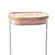 image 4 of Argon Tableware Square Glass Storage Jar with Wooden Lid - 1.5 Litre
