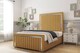 image 2 of Sloomy Boston Chrome Mustard Plush Bed Frame With Mattress With 50" Upholstered Headboard 5' King