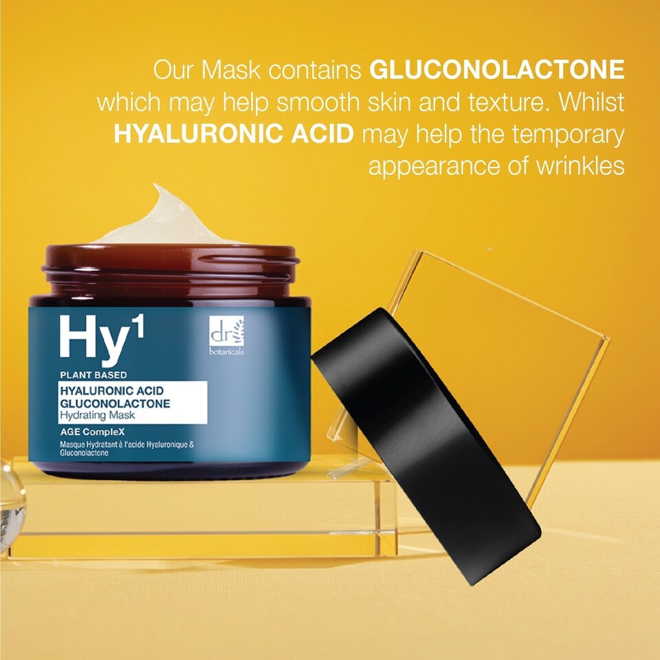 image 1 of Dr Botanicals Hyaluronic Acid 1% & Gluconolactone Mask 60ml