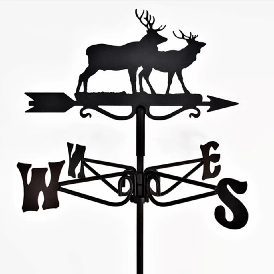 image 1 of Mini Stag Weathervane - Steel - L38 x W38 x H54 cm - Black