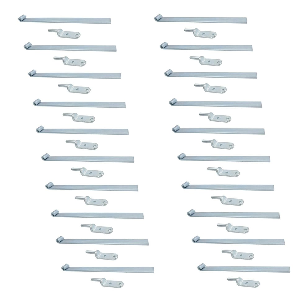 image 1 of HD Long Tailgate Straight Hinge 460mm x 40mm + 12.5mm Bolt on Gudgeon Pin 20pk Silver