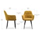 image 7 of Set Of 2 Anika Modern Velvet Dining Chair Padded Seat Metal Legs (Mustard) | Yellow | Mustard | One Size