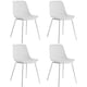 image 1 of Dining Chair Mave - large plastic seat, ergonomic, high backrest, 120 kg load capacity | White | white/chrome | 4